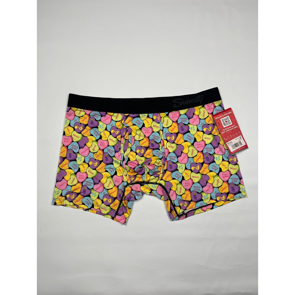 Shinesty Ball Hammock Boxer Briefs Mens XL Multicolor Candy Crush Heart
